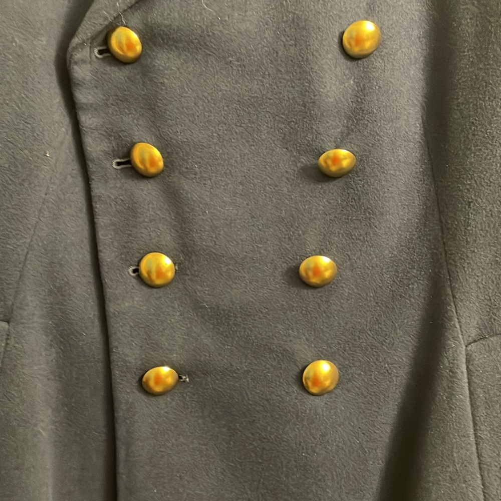 Ladies  vintage Navy Double-Breasted wool Coat - Picture 5 of 6